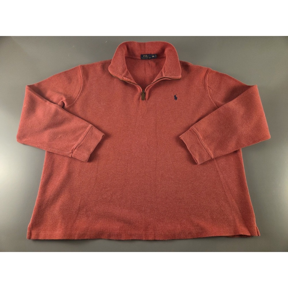 Vintage Polo Ralph Lauren 1/4 Zip-Sweater Old Money Size XXL 90s Y2K